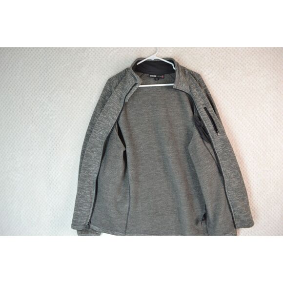 Swiss Tech Men's Large Gray Full Front Zip Fleece Jacket - Picture 7 of 14